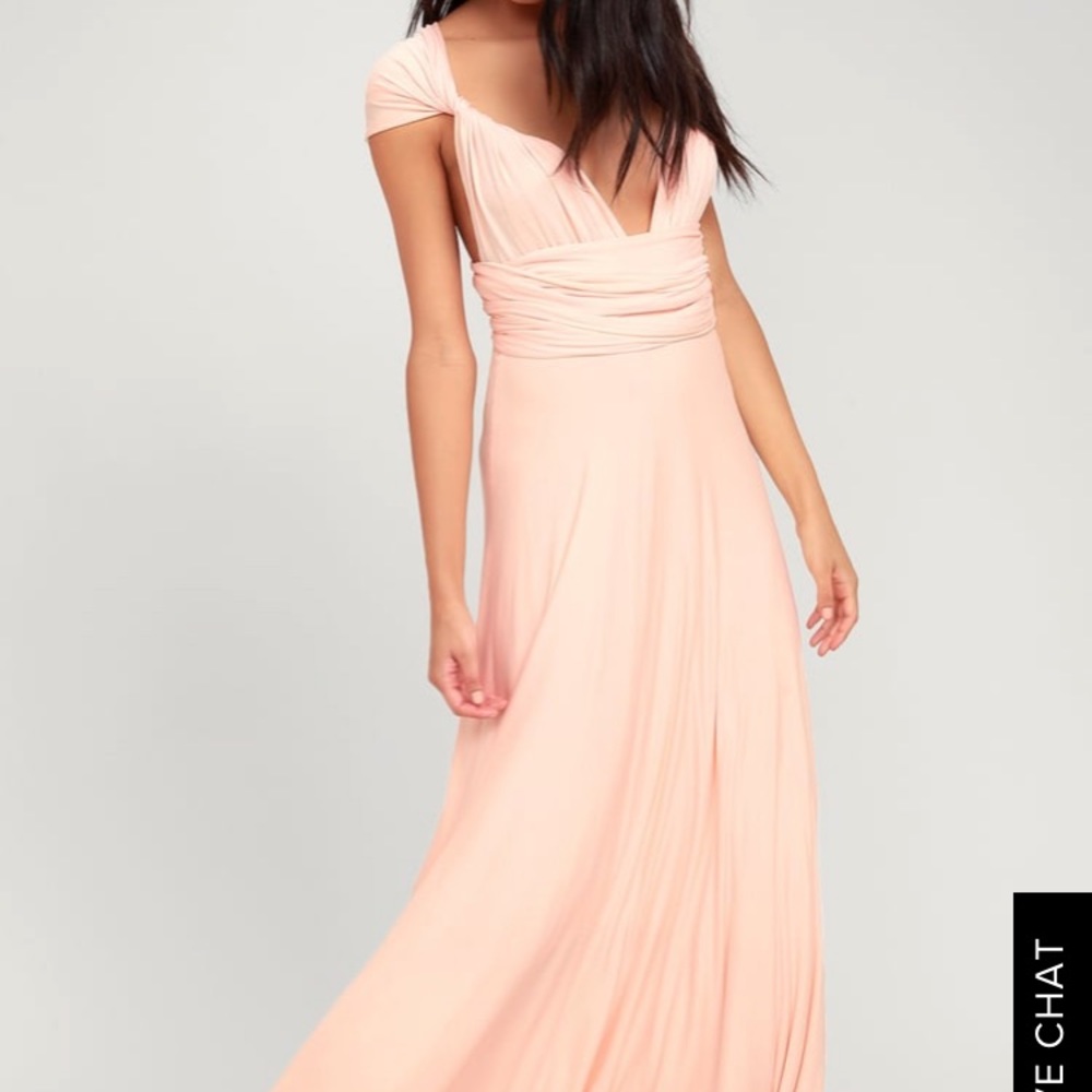 Lulus Tricks of the trade Maxi Dress - Blush Pink